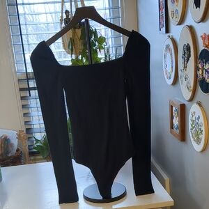 Abercombie Black Long Sleeve Bodysuit